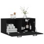 Mobile a Parete Nero 80x36,5x35 cm in Legno Multistrato