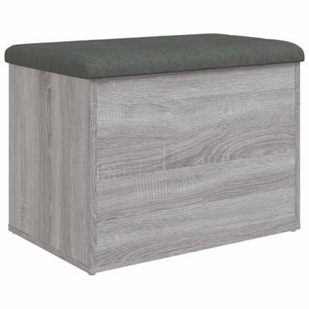 Panca Portaoggetti Grigio Sonoma 62x42x45 cm Legno Multistrato