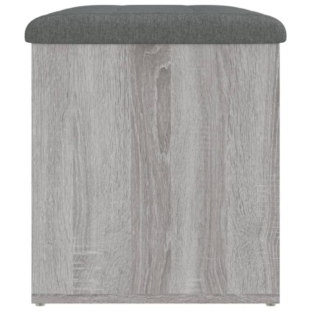 Panca Portaoggetti Grigio Sonoma 62x42x45 cm Legno Multistrato