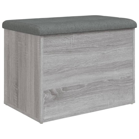 Panca Portaoggetti Grigio Sonoma 62x42x45 cm Legno Multistrato