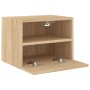 Mobile TV a Parete Rovere Sonoma 40x30x30 cm Legno Multistrato