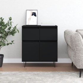 Credenza Nero 60x35x70 cm in Legno Multistrato