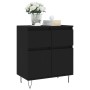 Credenza Nero 60x35x70 cm in Legno Multistrato