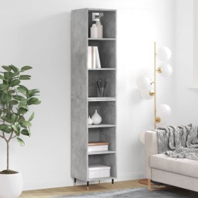 Credenza Grigio Cemento 34,5x32,5x180 cm in Legno Multistrato