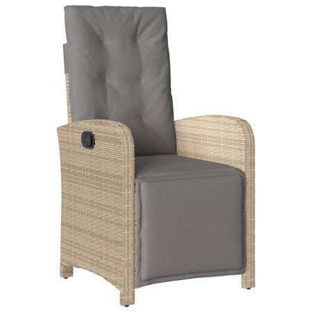 Set da Bistrò 3 pz con Cuscini Beige in Polyrattan