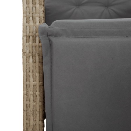 Set da Bistrò 3 pz con Cuscini Beige in Polyrattan