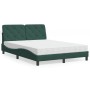 Letto con Materasso Verde Scuro 120x200 cm in Velluto