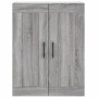 Credenza Grigio Sonoma 69,5x34x180 cm in Legno Multistrato