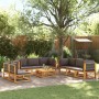 Set Divano Giardino 9 pz con Cuscini Legno Massello di Acacia