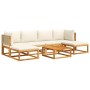 Set Divano da Giardino 7 pz con Cuscini Legno Massello Acacia