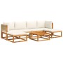 Set Divano da Giardino 7 pz con Cuscini Legno Massello Acacia