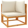 Set Divano da Giardino 7 pz con Cuscini Legno Massello Acacia