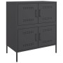 Credenza Nera 68x39x79 cm in Acciaio