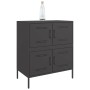 Credenza Nera 68x39x79 cm in Acciaio