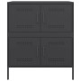 Credenza Nera 68x39x79 cm in Acciaio