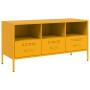 Mobile TV Giallo 100,5x39x50,5 cm in Acciaio Laminato a Freddo