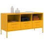 Mobile TV Giallo 100,5x39x50,5 cm in Acciaio Laminato a Freddo