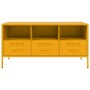 Mobile TV Giallo 100,5x39x50,5 cm in Acciaio Laminato a Freddo