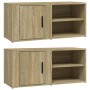 Mobili per TV 2pz Rovere Sonoma 80x31,5x36 cm Legno Multistrato