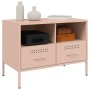 Mobili TV 2 pz Rosa 68x39x50,5 cm in Acciaio Laminato a Freddo