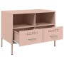 Mobili TV 2 pz Rosa 68x39x50,5 cm in Acciaio Laminato a Freddo