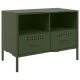Mobili TV 2 pz Verde Oliva 68x39x50,5cm Acciaio Laminato Freddo