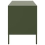 Mobili TV 2 pz Verde Oliva 68x39x50,5cm Acciaio Laminato Freddo
