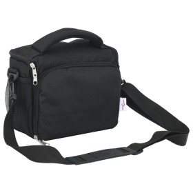 Borsa Fotocamera con Coperta Impermeabile Nera Tessuto Oxford