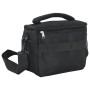 Borsa Fotocamera con Coperta Impermeabile Nera Tessuto Oxford