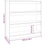 Libreria/Divisorio Grigio Cemento 100x30x103 cm