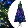 Albero Natale Artificiale con Supporto 120 cm in Fibra Ottica