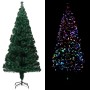 Albero di Natale con Supporto Verde 240 cm in Fibra Ottica