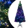 Albero di Natale con Supporto Verde 240 cm in Fibra Ottica