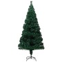 Albero di Natale con Supporto Verde 240 cm in Fibra Ottica