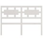 Testiera per Letto Bianca 165,5x4x100 cm Legno Massello di Pino