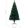 Albero di Natale con Supporto Verde 240 cm in Fibra Ottica