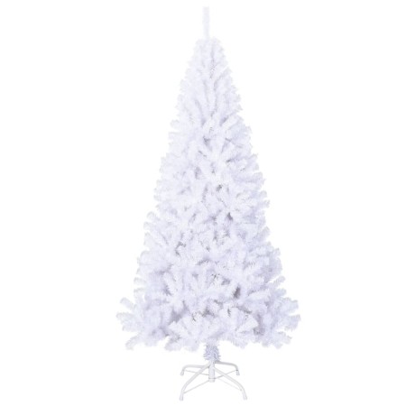 Albero di Natale Artificiale con Rami Spessi Bianco 180 cm PVC