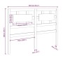 Testiera per Letto Bianca 165,5x4x100 cm Legno Massello di Pino