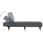 Chaise Longue in Velluto Grigio Scuro