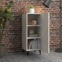 Credenza Grigio Cemento 34,5x34x90 cm in Legno Multistrato