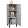 Credenza Grigio Cemento 34,5x34x90 cm in Legno Multistrato