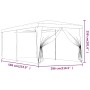 Tenda per Feste con 6 Pareti Laterali in Rete Verde 3x6 m HDPE