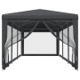 Tenda per Feste con 8 Pareti in Rete Antracite 3x9 m in HDPE