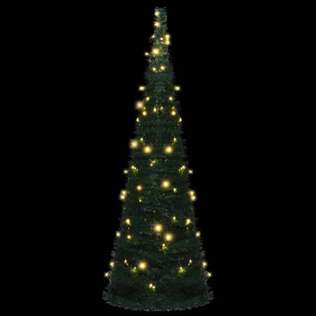 Albero di Natale Artificiale Apribile Preilluminato Verde 180cm