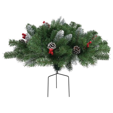 Albero di Natale Artificiale per Viali con LED Verde 40 cm PVC