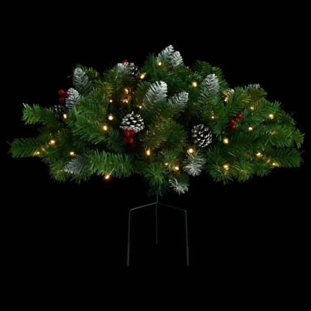 Albero di Natale Artificiale per Viali con LED Verde 40 cm PVC