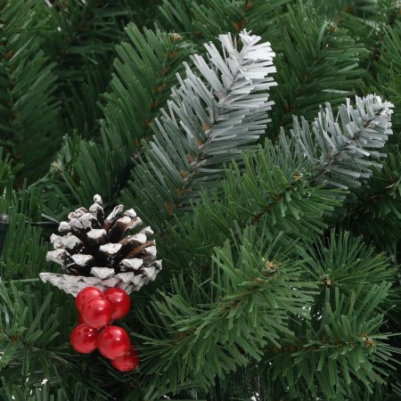 Albero di Natale Artificiale per Viali con LED Verde 40 cm PVC