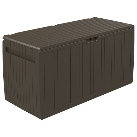 Baule Mobile Contenitore Cuscini Marrone 117x45,5x57,5 cm 270 L