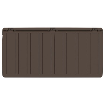 Baule Mobile Contenitore Cuscini Marrone 117x45,5x57,5 cm 270 L