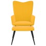 Poltrona Relax con Sgabello Giallo Senape in Velluto